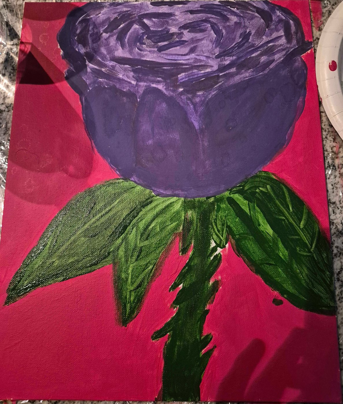 Purple rose painting